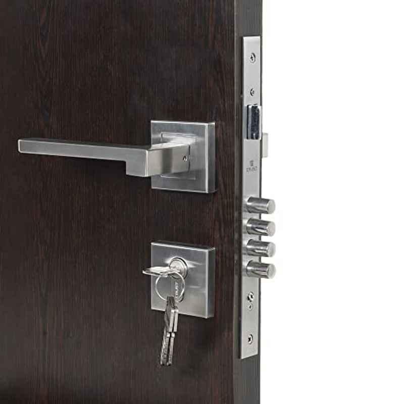Homexpert Rose LB306-R-OSK 60mm Stainless Steel Silver One Side Key Mortise Door Lock Set
