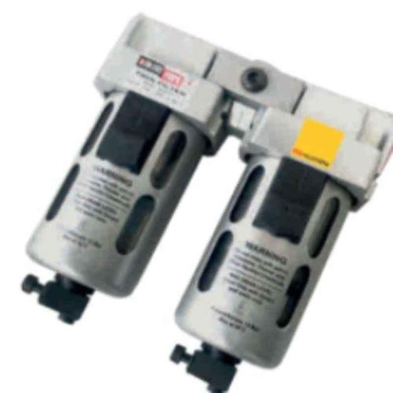 Akari 1/2 inch J-Type Twin Oil & Moisture Removal with Double Filters, HQ-FF-2T