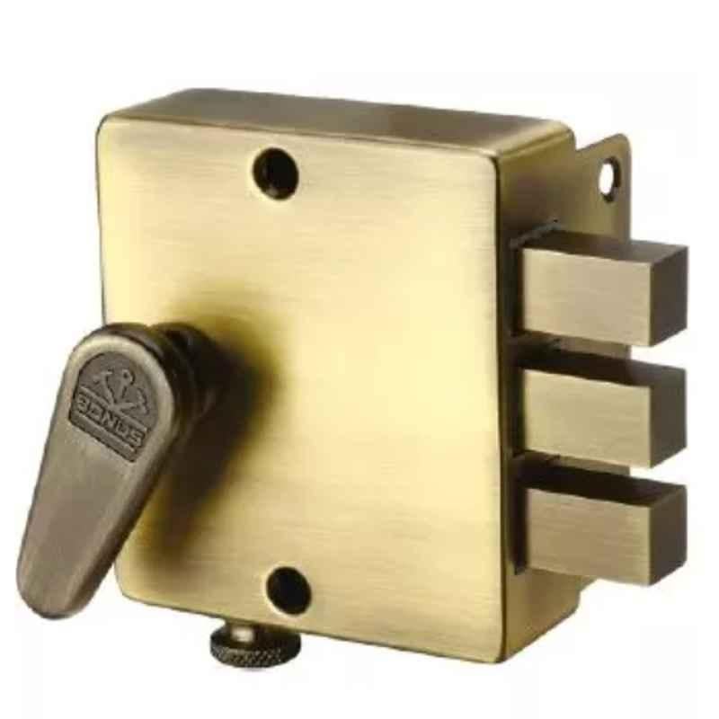 Bonus Champion Antique Stainless Steel Rim Lock with 4 Keys