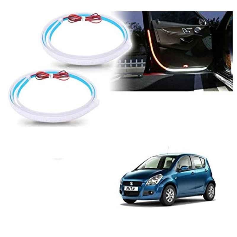 Kozdiko 2 Pcs 120cm Car Door Opening Warning LED Strips Safety Light Set for Maruti Suzuki Ritz