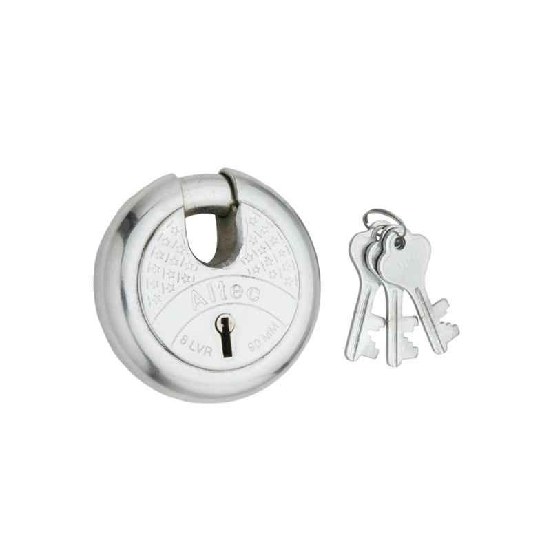 Smart Shophar 80mm Steel Silver Zip Action xxlarge Disc Shutter Lock, SLK80SL-ZIPA-MSL80-P1