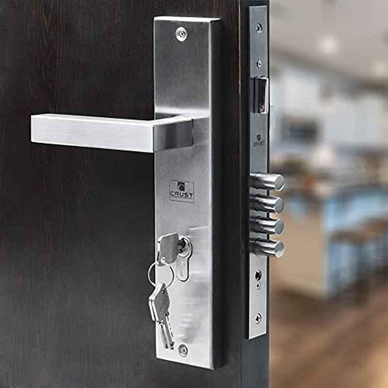 Voltizi 10 inch Stainless Steel 304 Matt Finish Mortise Door Lock Handle Set with Both Side Key, LB-201