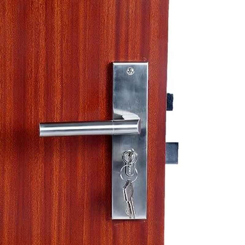 Handle Waala MG303 8 inch 60mm Stainless Steel Satin Finish Cylindrical Plate One Side Key Mortise Door Lock Set