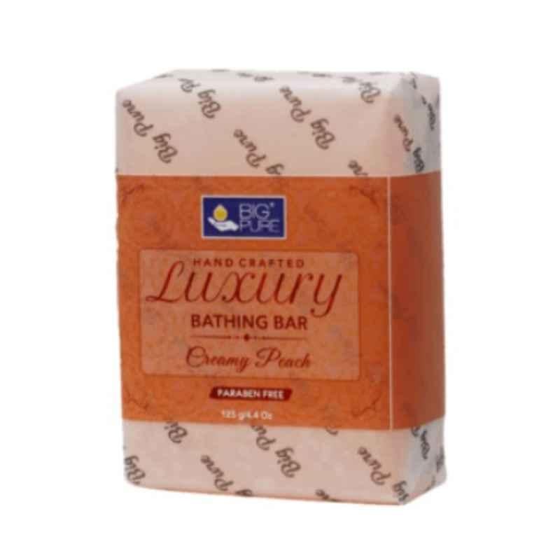 Big Pure 125g Creamy Peach Paraben Free Hand Crafted Luxury Bathing Bar