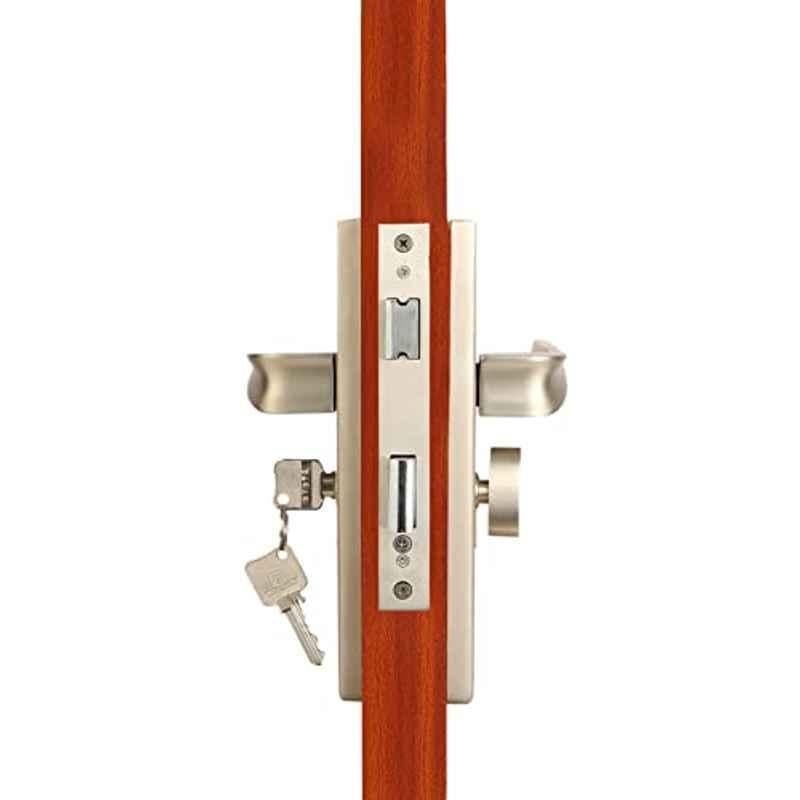Voltizi 70mm â€ŽZinc â€ŽSatin Finish Mortise Door Lock Set for Main Door, CRZ016