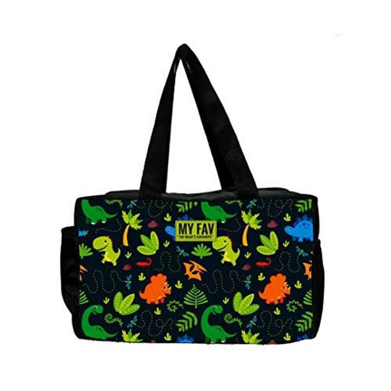 My Fav Cartoon Print Multiutility Diaper Bag with Zipper, MFDB008