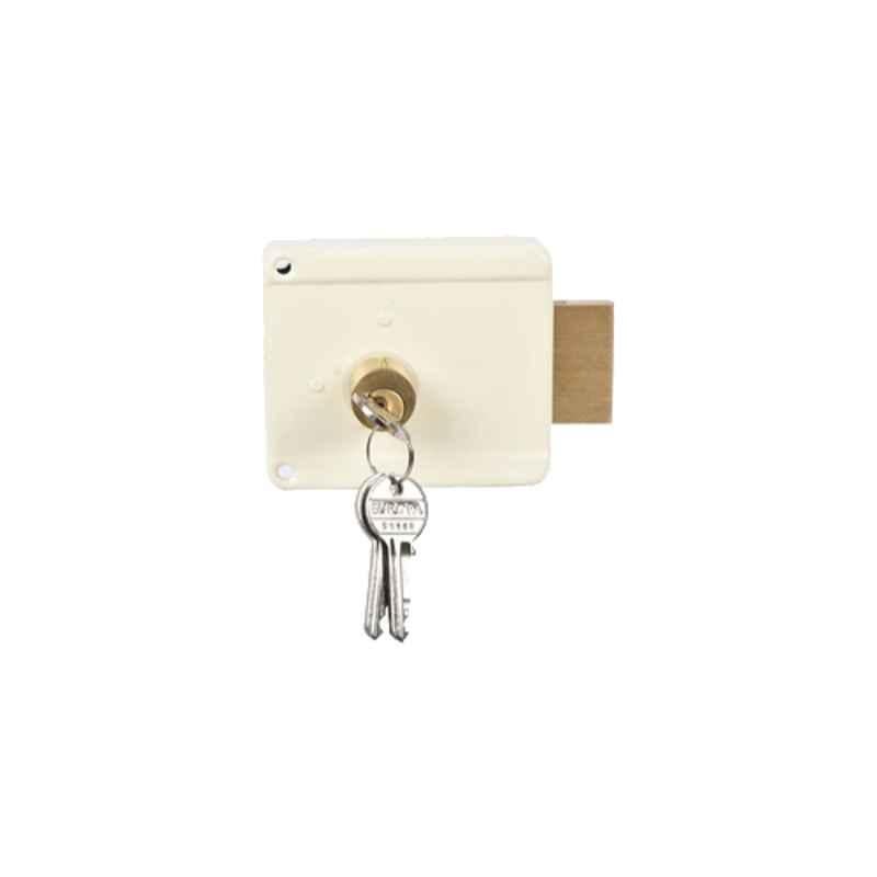 Europa 5 Pin Ivory Night Latch Main Door Lock, 6120