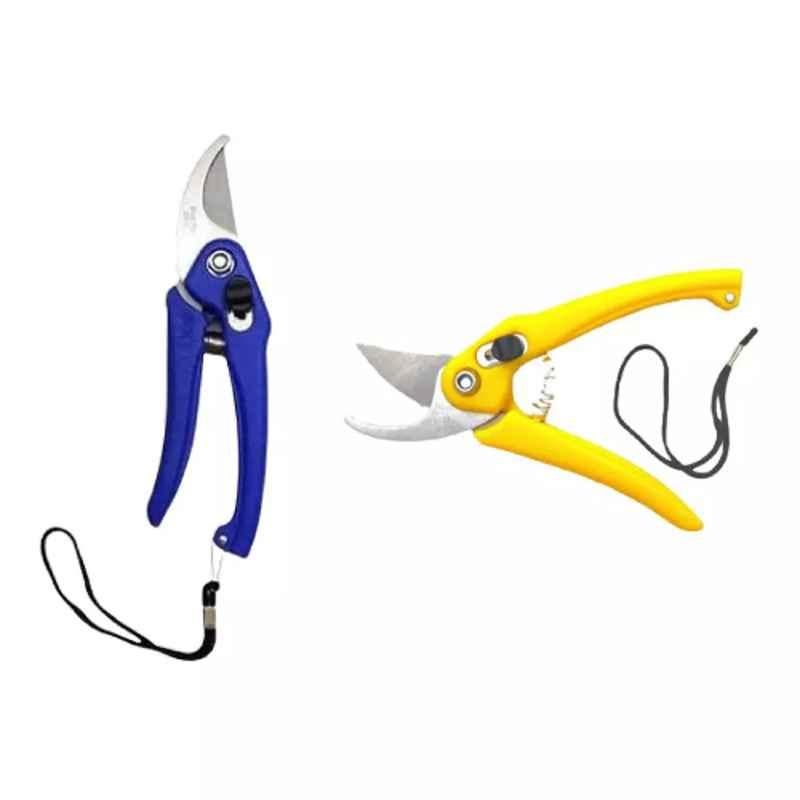 Sky Blue 0.98 inch Iron Bypass Pruner, SBPRUNERMDX0244 (Pack of 2)