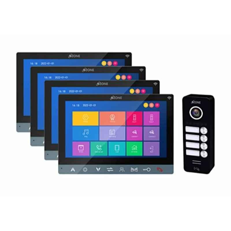 Ozone VB-AHD-2M4C-01 7 inch Grey LCD Video Door Phone Doorbell for 4 Apartment