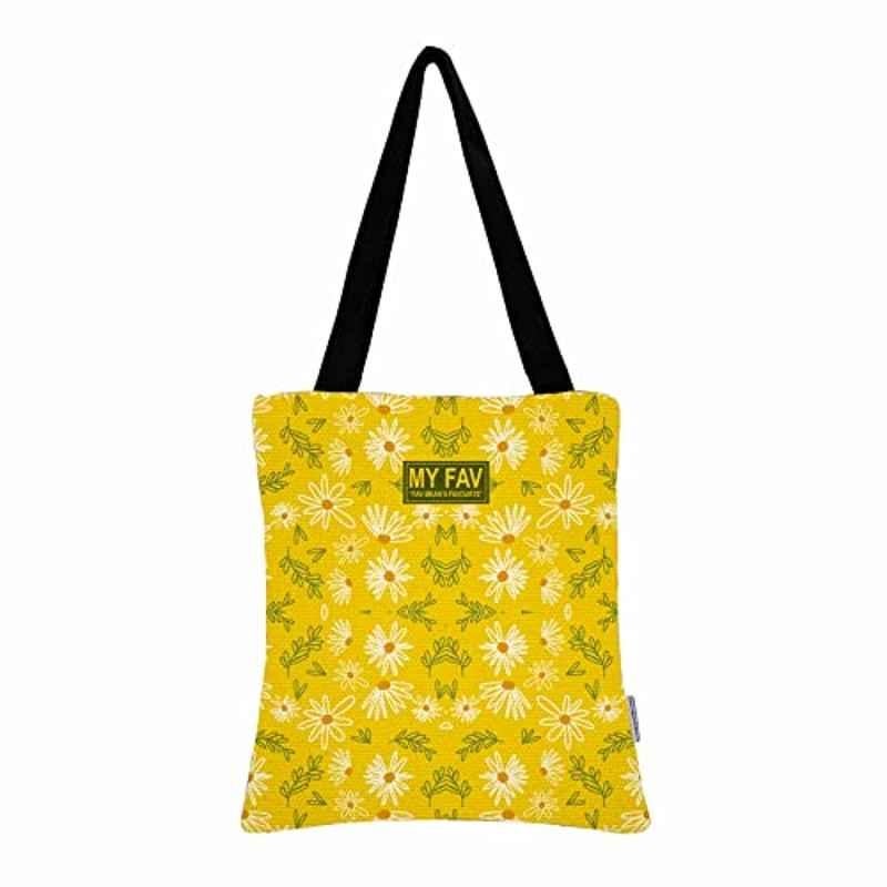 My Fav Cotton Printed Canvas Tote Bag, MFCTB008