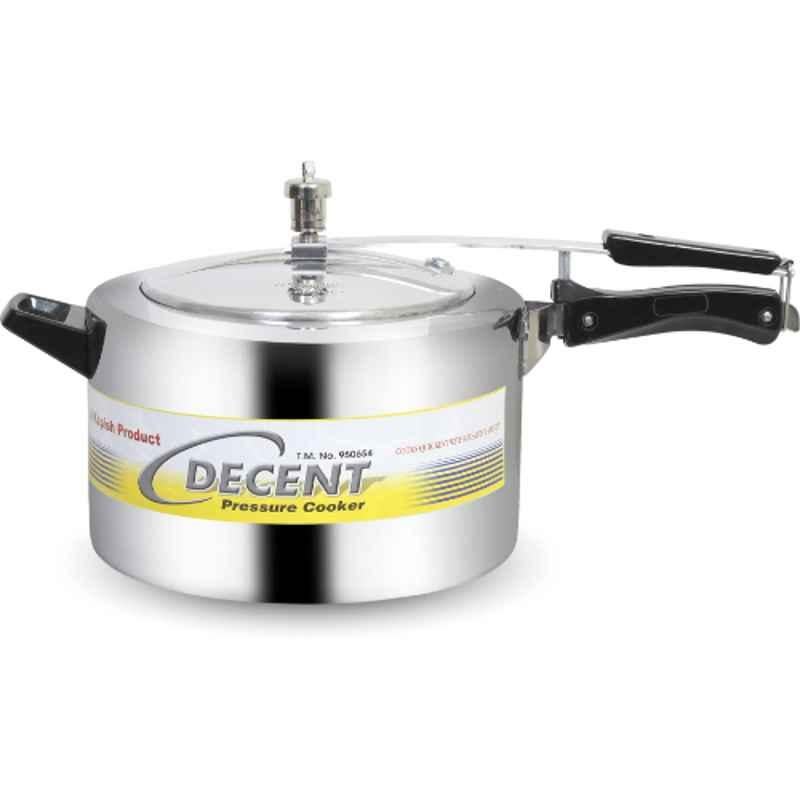 Decent Classic 8L Aluminium Silver Inner Lid Pressure Cooker, DECP00008L