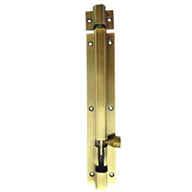Smart Shophar 4 inch Brass Antique Hex Tower Bolt, SHA10TW-HEX-AN04-P1 (Pack of 6)