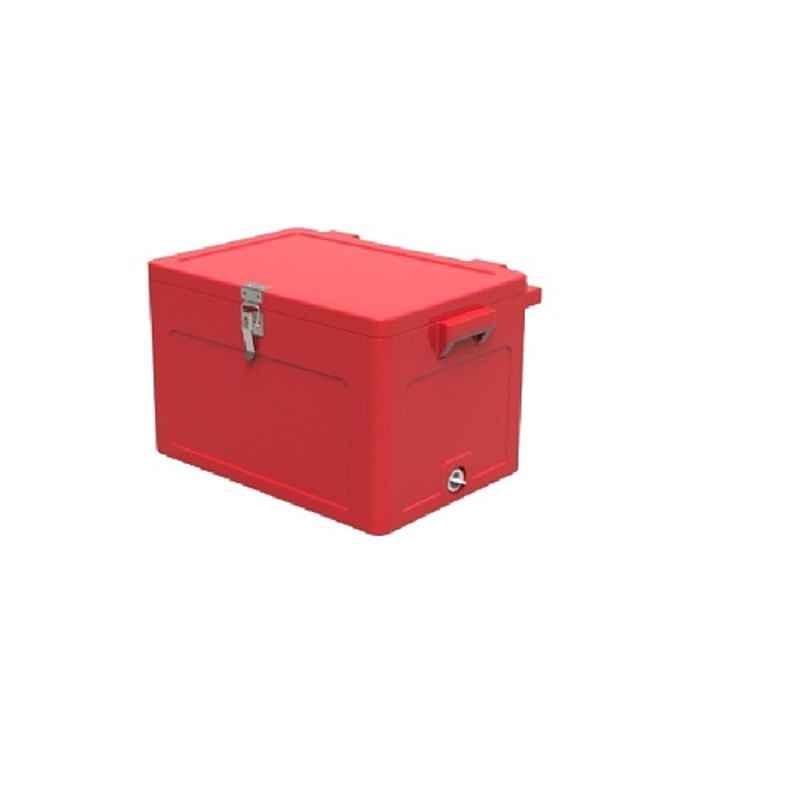 Aaviro 60.5x42x36.5cm 50 Litre Polyethylene Red Roto Moulded Ice Box, AIB 50-01
