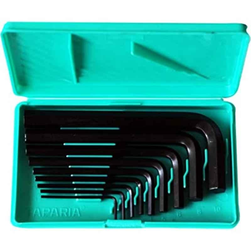 Taparia 10 Pcs Black Finish Allen Key Set in Box Packing, KI-10V
