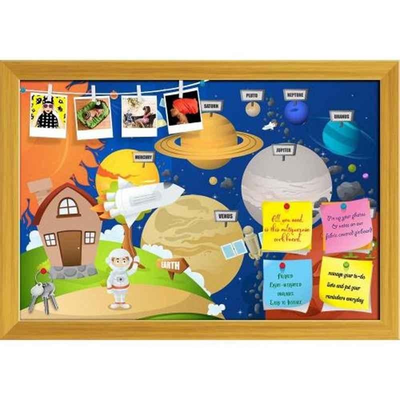 ArtzFolio 59.7x40.6x1cm Golden Printed Bulletin Notice Pin Soft Board, AZSAO20175403BLB_FR_L_02_GD