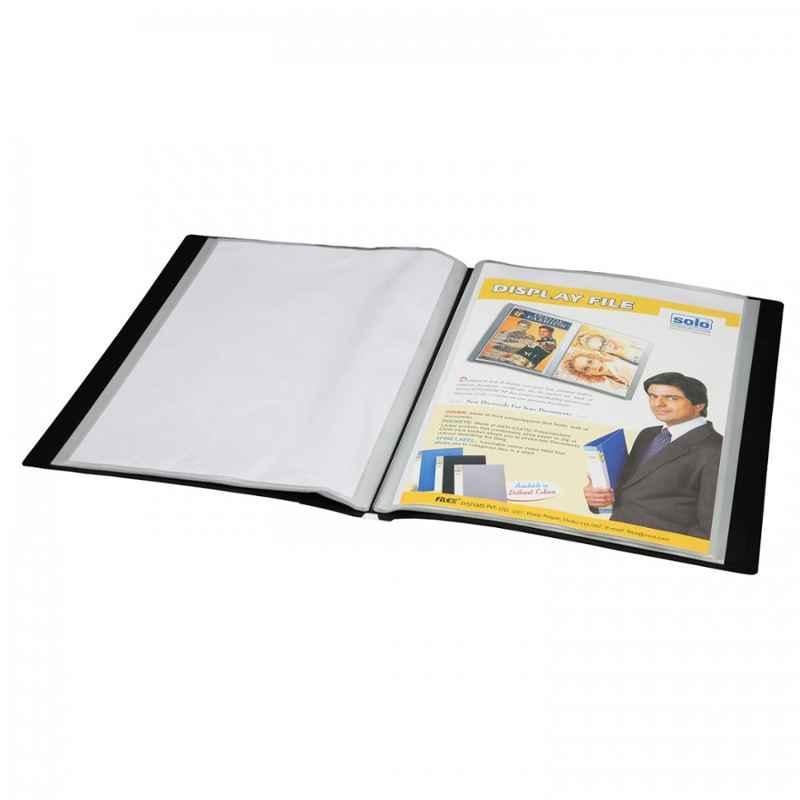 Solo A4 Top Loading Black Display File with 30 Pockets, DF 202 (Pack of 5)