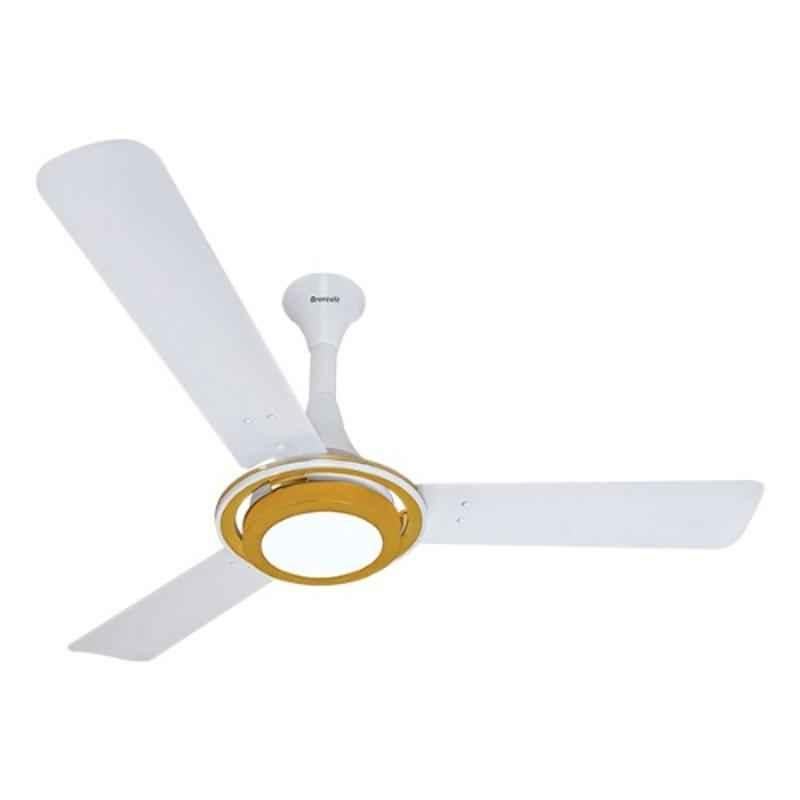 Breezalit Tornado 55W Pearl White Designer Ceiling Fan, BZ039, Sweep: 1200 mm