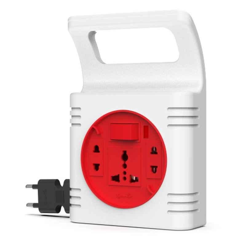 Fybros Square 5m 2 Pin Plastic Extension Board with Indicator & International Socket, V3063