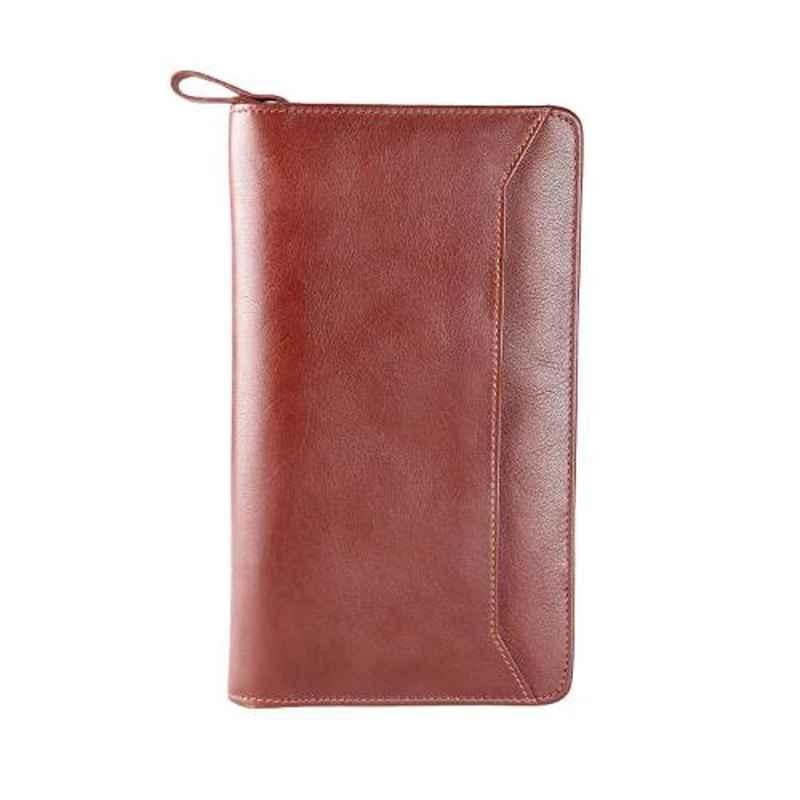 Elan 8 Slot Brown Leather Big Travel Wallet, ECTW- 9546 BR