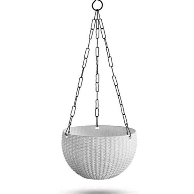 Gardens Need 4 Pcs 16x16x18cm 6 inch 100% Virgin Plastic White Euro Basket