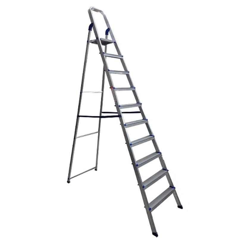 Brancley Premium 88 inch 10 Step Aluminium Metallic Ladder, BSL-10
