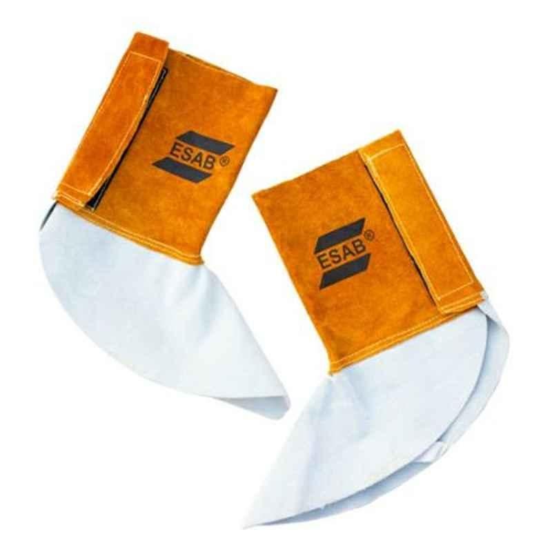ESAB Dura Yellow Split Leather Leg Guard, Size: Standard