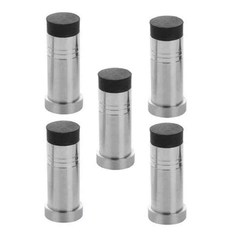 Nixnine Stainless Steel Back Silencer Door Stopper with Rubber Pad, SS_HVY_A-614_5PS (Pack of 5)