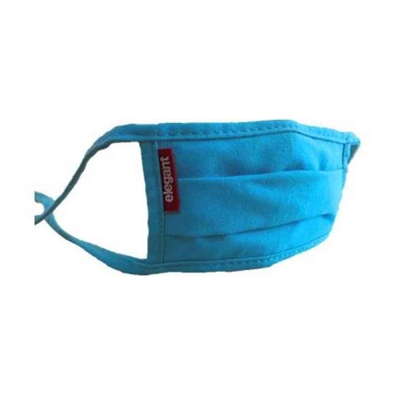 Elegant Large Cotton Blue String Tie-Up Face Mask, STRING-MASK-BKU-L (Pack of 3)