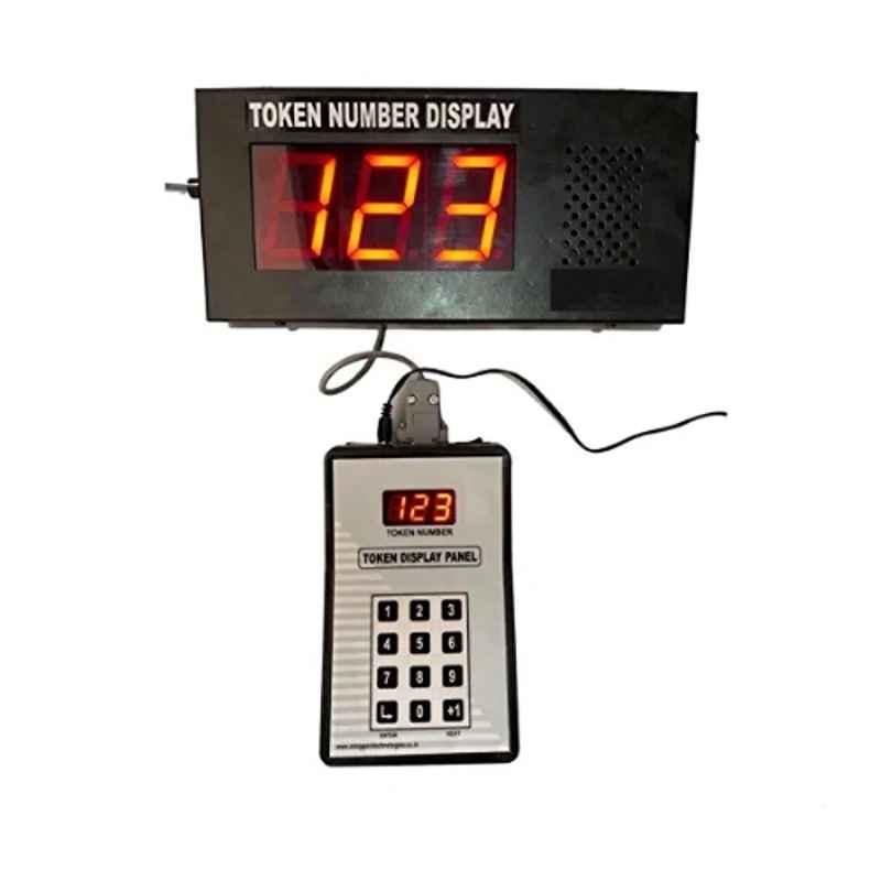 KK Mart 2.3 inch Metal Black Token Display System with Ding Dong Sound
