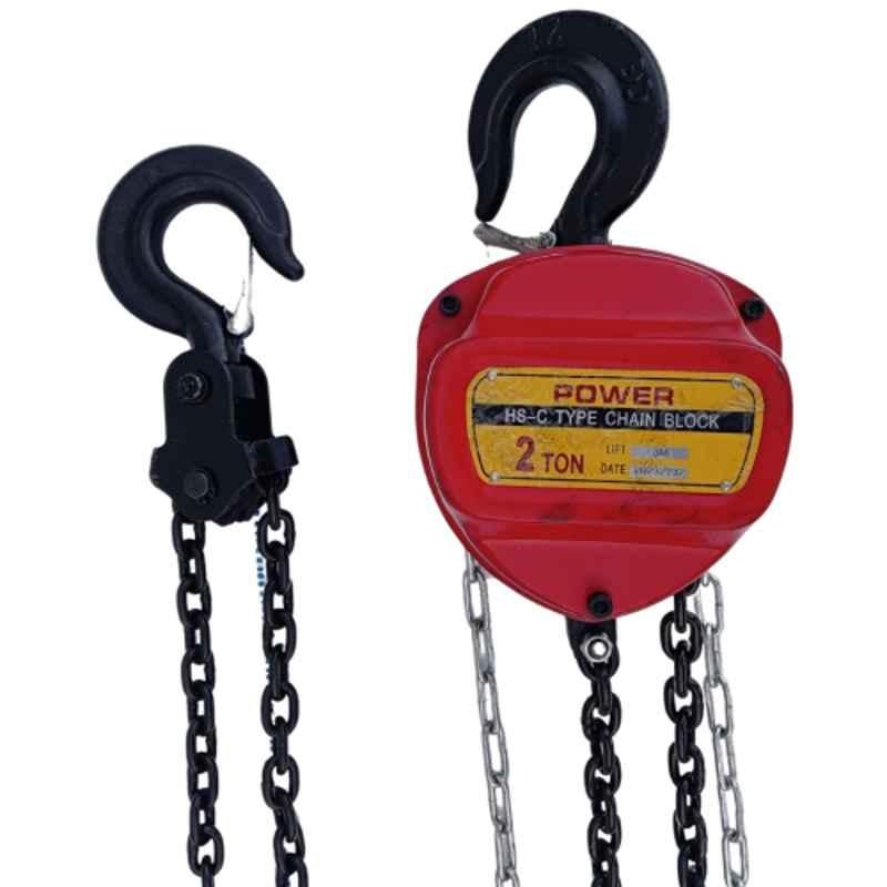 Singhal HS-C 2 Ton Heavy Duty Manual Chain Pulley Block, SIPL-2-3-CP
