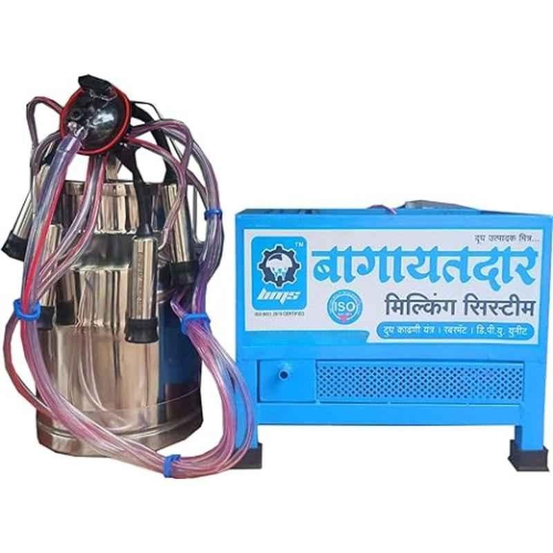 Bagayatdar MonoGold 0.5HP 25 Litre Stainless Steel Milking Machine with Single Bucket, BMS-0018