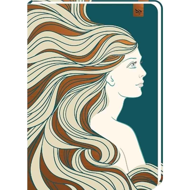Pragya 192 Pages 15x21cm A5 Teal Cinderella Print Hard Case Cover Notebook, PP167-T