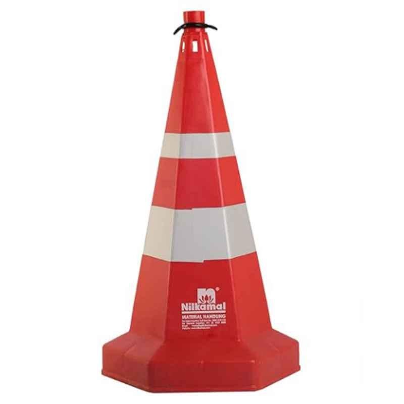 Nilkamal 750mm Red Road Traffic Safety Cone with 1m Chain & Hook