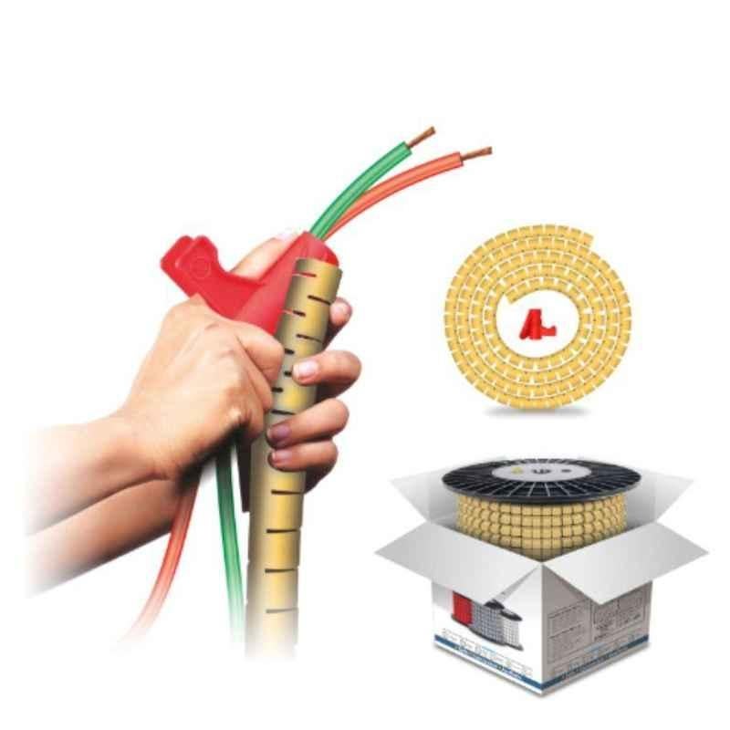 Noveau Safe-T-1ST 28mm 50m Virgin HDPE Metallic Gold Cable Zipper, NSFZ28MG0050