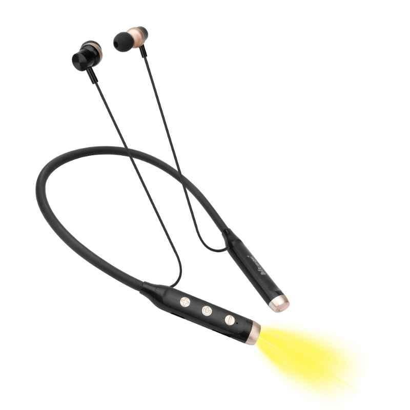 Hitage Black Wireless Bluetooth Neckband Earphone with 41hr Music Time, NBT-832