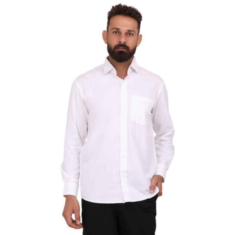 Club Twenty One Workwear Oxford Pro Cotton White Safety Shirt, 4014, Size: L