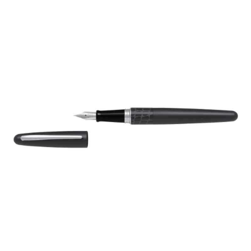 Pilot MR2 1mm Stainless Steel & Brass Black Crocodile Design Body Fountain Pen, 121 C (Pack of 5)