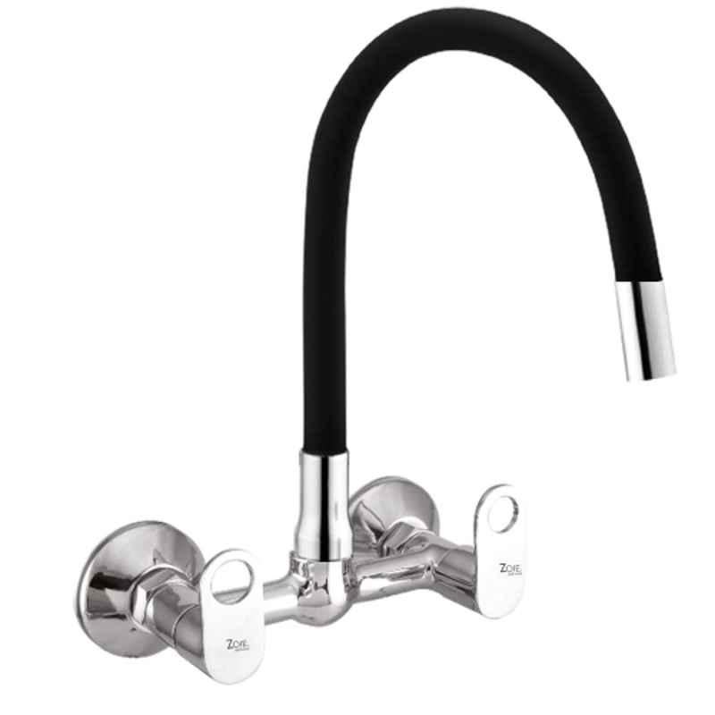 Zoie Orneo Brass Black Chrome Finish Sink Mixer with Swivel Spout, Z31045