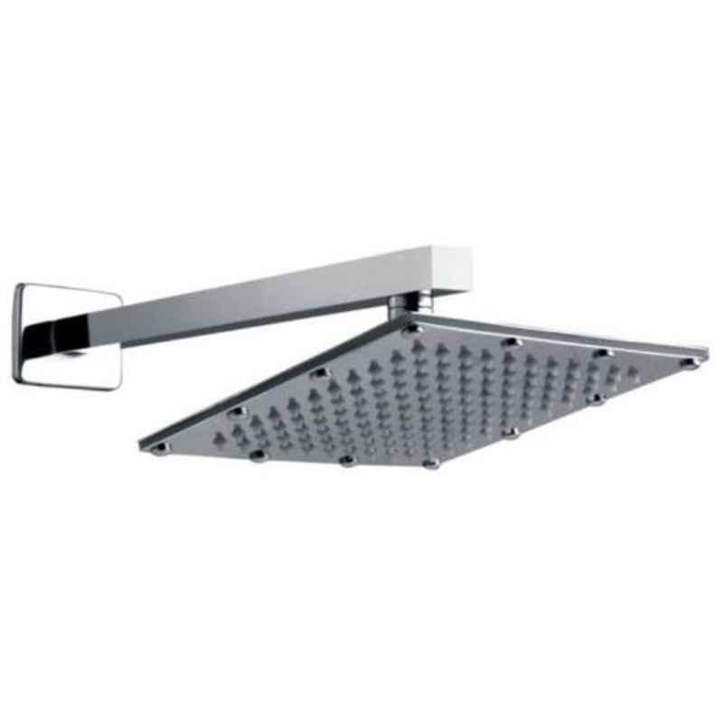 Drizzle Sandwich 8x8 inch Stainless Steel Chrome Finish Silver Overhead Shower with 18 inch Long Arm, A8X8SANDWCHBS