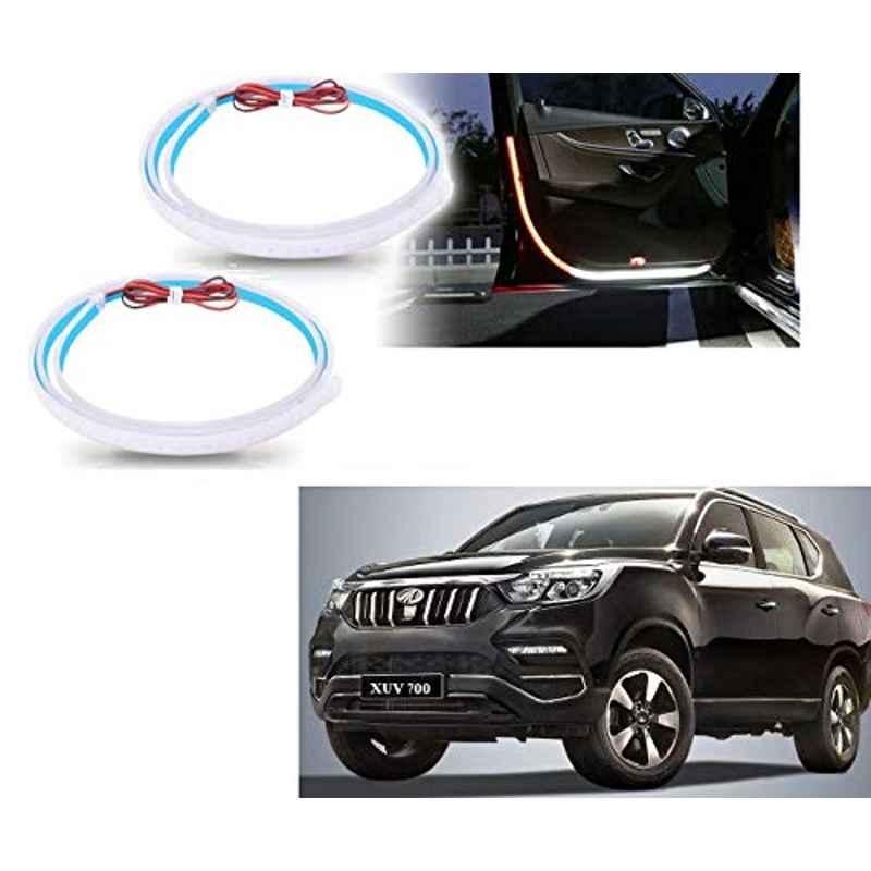 Kozdiko 2 Pcs 120cm Car Door Opening Warning LED Strips Safety Light Set for Mahindra XUV 700 Alturas G4
