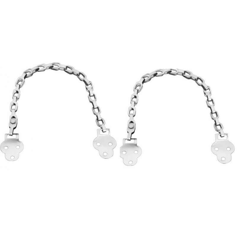 Smart Shophar 10 Inch Stainless Steel Silver Mask Table Chain, 65067-SSTC-SS10-P2 (Pack of 2)