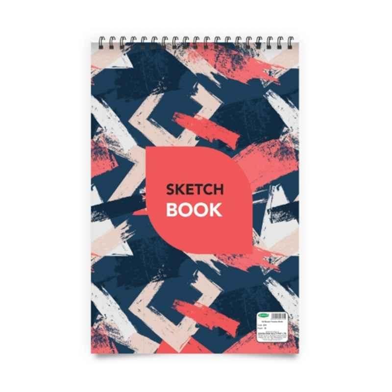 Sundaram 36 Pages 30x22cm Top Spiral Bound A4 Sketch Drawing Book for Artists, D-9 (Pack of 24)
