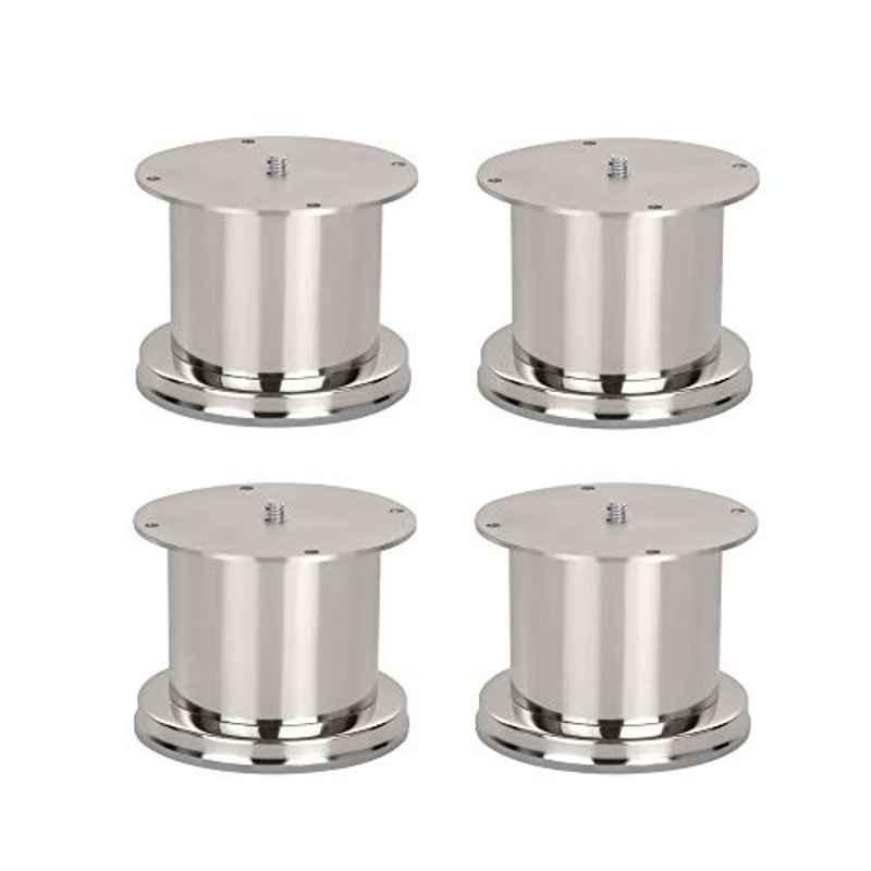 Implemental 50mm 6 inch Stainless Steel Glossy Finish Round Sofa Leg (Pack of 4)