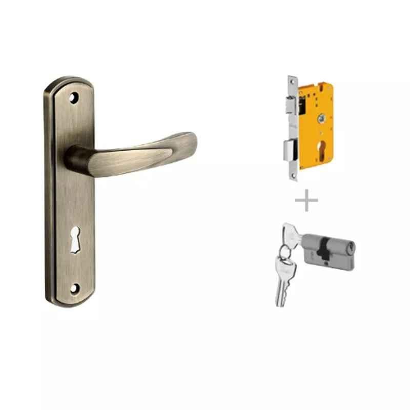 Dorset Bow HL BOW PT 176mm Stainless Steel PT Finish Lock Set with Both 70mm Side Key Cylinder
