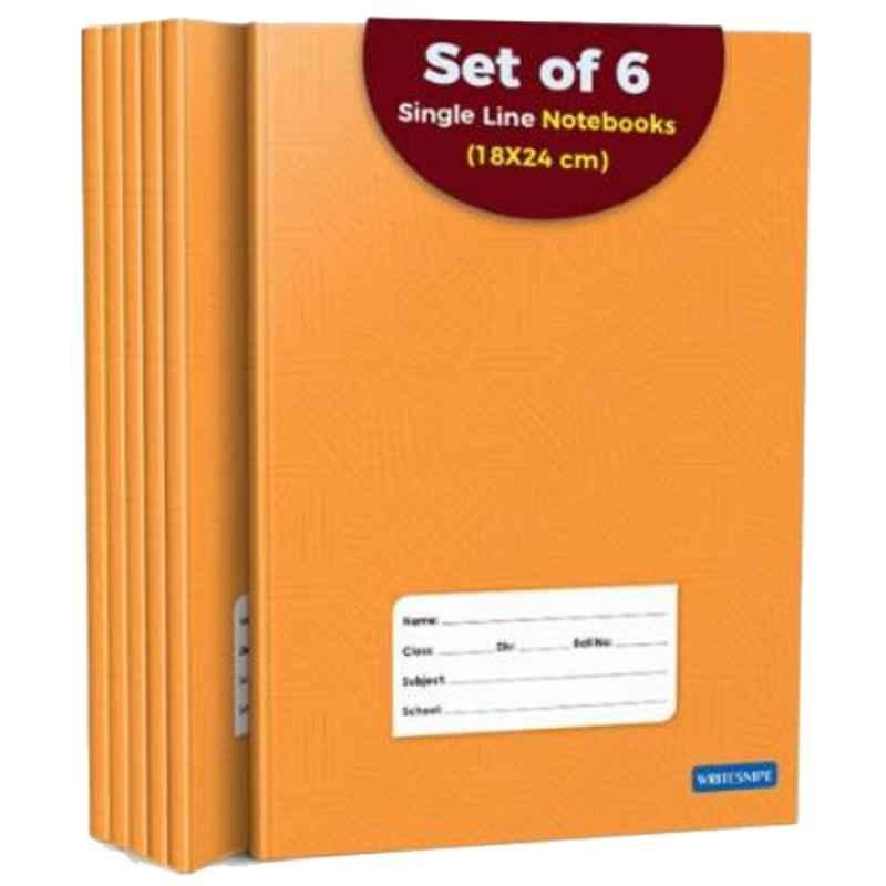 Target Publications Regular 72 Pages Single Line Notebook with Cover (Pack of 6)
