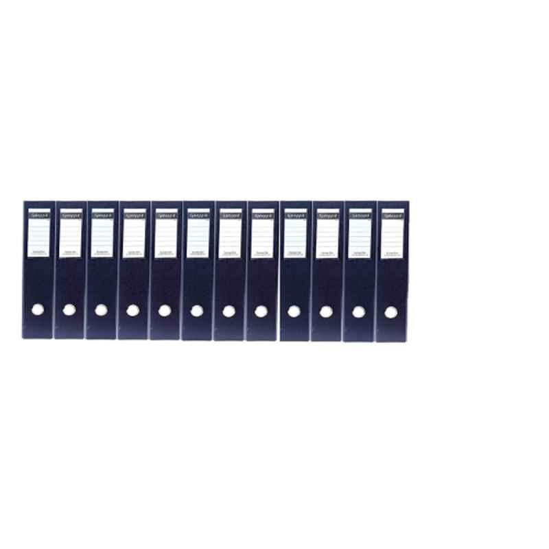 Galoppia A4 Black PVC Coated Box Folder for Office Documents & Certificates (Pack of 12)