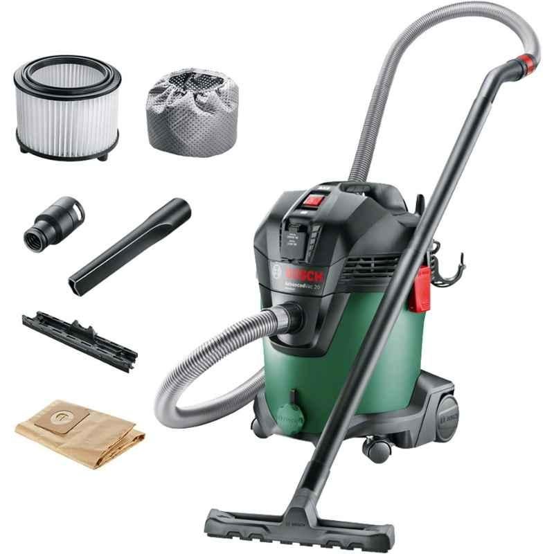 Bosch AdvancedVac 20 1200W 20L Green & Black Wet & Dry Vacuum Cleaner with Blower Function & 6 Months Warranty