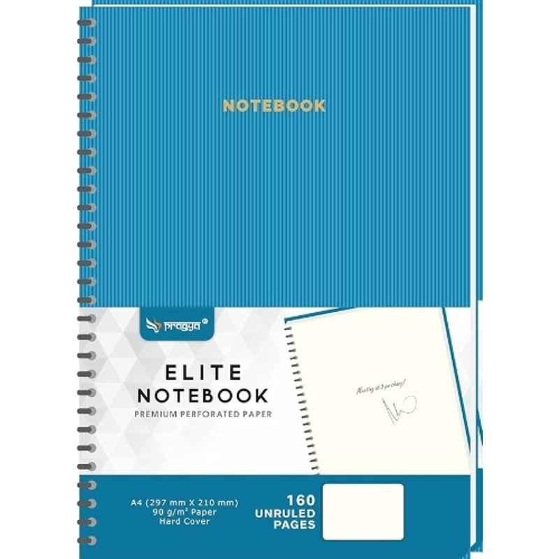 Pragya Elite 160 Pages 21x29.7cm A4 Blue Wire Bound Journal Notebook, PP132