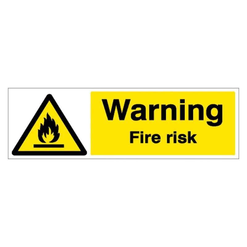 SUNSIGNS 300x100mm Vinyl & Acrylic Sandwich Warning Fire Risk Signage, SN0103VNLM1HPIDAG