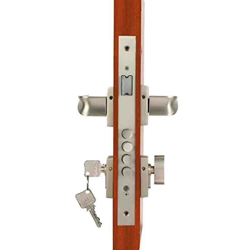 Voltizi 70mm â€ŽZinc â€ŽSatin Finish Rose Mortise Door Lock Set for Main Door, CRZ016